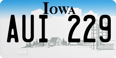IA license plate AUI229