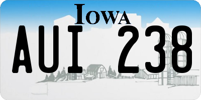 IA license plate AUI238