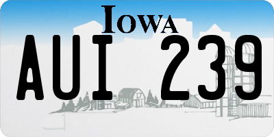 IA license plate AUI239