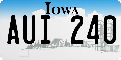 IA license plate AUI240