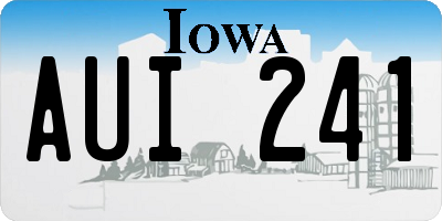 IA license plate AUI241
