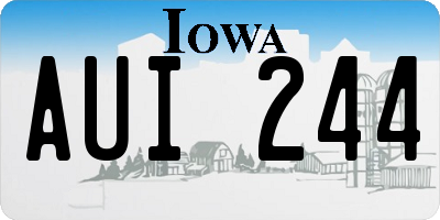 IA license plate AUI244