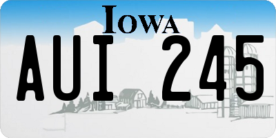 IA license plate AUI245