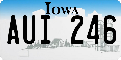 IA license plate AUI246