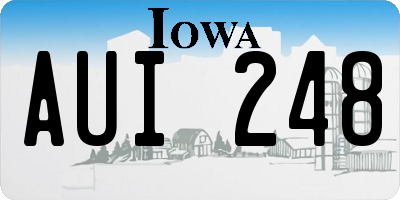 IA license plate AUI248