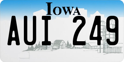 IA license plate AUI249