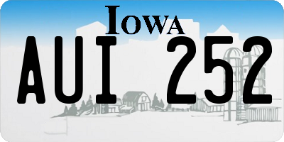 IA license plate AUI252