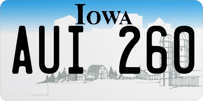 IA license plate AUI260