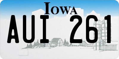 IA license plate AUI261
