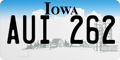 IA license plate AUI262
