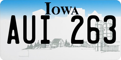 IA license plate AUI263