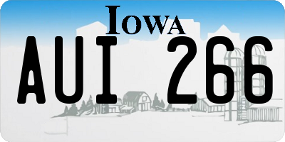 IA license plate AUI266
