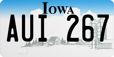 IA license plate AUI267