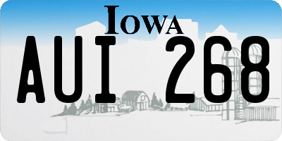 IA license plate AUI268