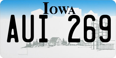 IA license plate AUI269