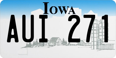 IA license plate AUI271
