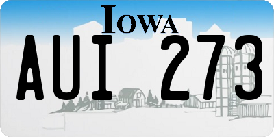 IA license plate AUI273