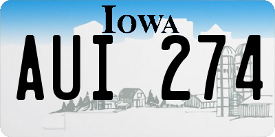 IA license plate AUI274