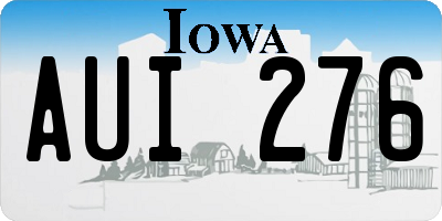 IA license plate AUI276