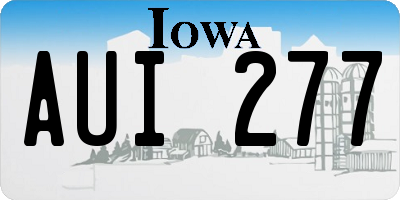 IA license plate AUI277