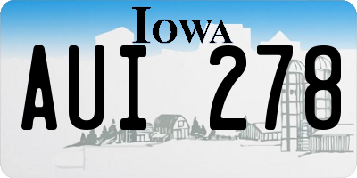 IA license plate AUI278