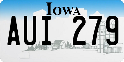 IA license plate AUI279