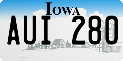 IA license plate AUI280