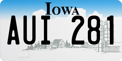 IA license plate AUI281