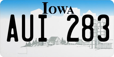 IA license plate AUI283