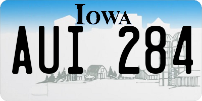 IA license plate AUI284
