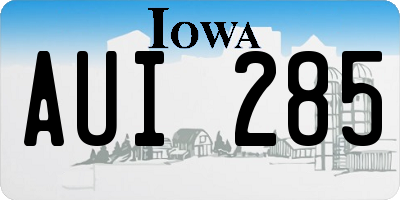 IA license plate AUI285