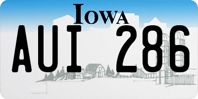 IA license plate AUI286