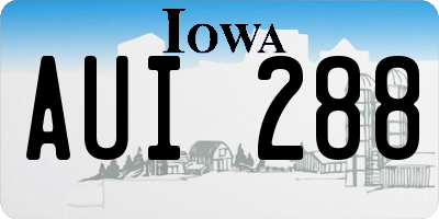 IA license plate AUI288
