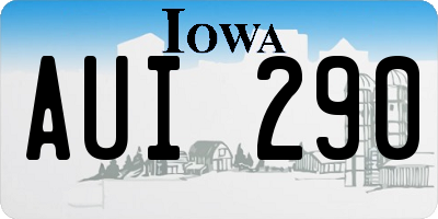 IA license plate AUI290