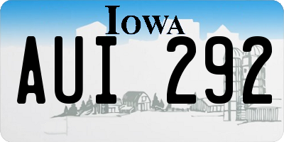 IA license plate AUI292
