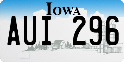 IA license plate AUI296