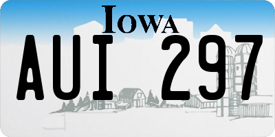 IA license plate AUI297