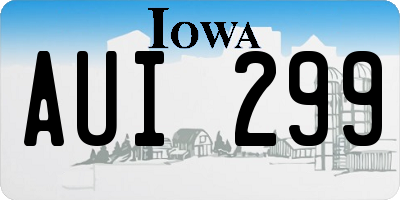 IA license plate AUI299