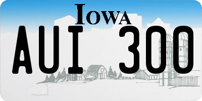 IA license plate AUI300