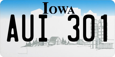 IA license plate AUI301