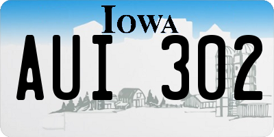 IA license plate AUI302