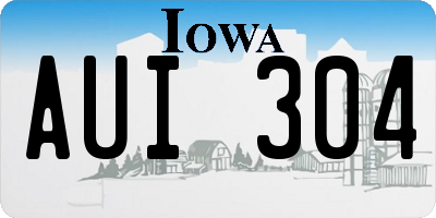 IA license plate AUI304