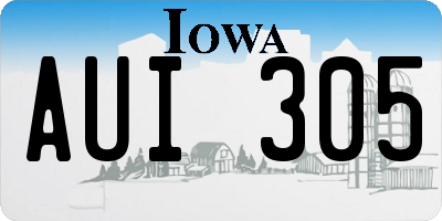 IA license plate AUI305