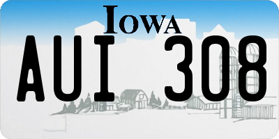IA license plate AUI308