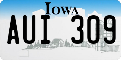IA license plate AUI309