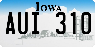 IA license plate AUI310