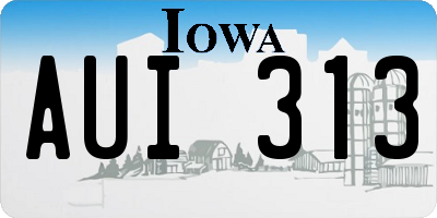 IA license plate AUI313