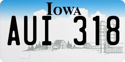 IA license plate AUI318