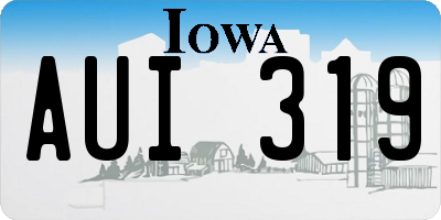 IA license plate AUI319