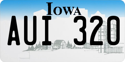 IA license plate AUI320